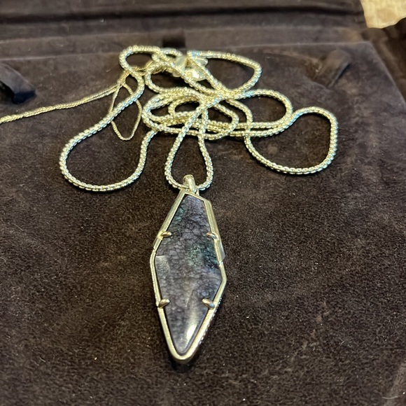 Kendra Scott necklace with gray stone - Picture 2 of 2